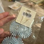 Mia Collection Blue Lace Floral Dangle Earrings Costume Jewelry Photo 2