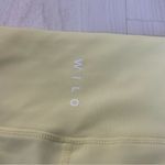 Anthropologie NWOT WILO by  Butter Yellow Pastel Ribbed Biker Shorts Spandex M Photo 2