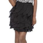 Kardashian Kollection KARDASHION KOLLECTION black ruffled mini skirt, size M, NWOT Photo 0