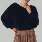 Anthropologie Daily Practice  Fluffy Crewneck Sweatshirt Black Medium Photo 0