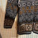 Tally Ho Vintage 1990s Y2K Black Shades of Brown Cardigan Sweater Geometric 3X Photo 13