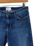 Current/Elliott Current/Elliot Crop Jeans Womens 26 Dark Wash Straight Leg Raw Hem Distressed Photo 2