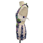 Mara Hoffman ‎ Jardin Tie Back Cut Out Romper Purple Floral Check Size 2 Photo 6
