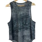 Boutique Blue Tie Dye Mesh Split Back Athletic Tank Top L Photo 0