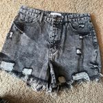 Vervet Distressed Denim Shorts Black Size M Photo 0