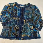 Joan Rivers  Women's 1X Moroccan Flair Knit Open Front 3/4 Sleeve Office Blazer Photo 0