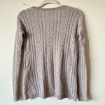 American Eagle NWT  Small Beige Cotton Wool Sweater Braided Tight Knit Winter Photo 6