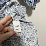 Apiece Apart Blue Mitte Floral Poplin Button Front Mini Dress Size XS Photo 5