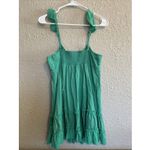 Betsey Johnson  Tiered Dress Y2K M‎ Mini Milkmaid Kelly Green Smocked Cottagecore Photo 4