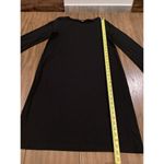 Eileen Fisher  viscose jersey Long Sleeve Scoop crew Neck Plain Black Mini dress Photo 2