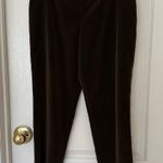 W By Worth Worth Woman’s Dark Green Velour Pants with Embroidery around the side zipper, Sz 6P Photo 0