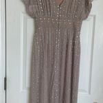 Mac Duggal Beaded Empire Waist Column Midi Cocktail Dress Photo 6