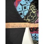 Icelandic Design Cardigan Sweater Full Zip Wool Colorful Art Women's XL Black Photo 7