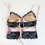 Edikted  Womens Whimsigoth Coquette Cara Sheer Lace Open Back Top Size XS Photo 8