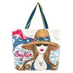 Brighton  Canvas Chic Ahoy Travel Bag beach bag red blue Photo 0