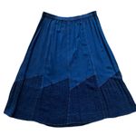 Studio West  Womens Chambray Peasant Skirt Size XL Flowy Boho Western Cowgirl Photo 1