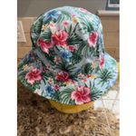 PUKKA Blue Hawaiian Tropical Palm Floral Flower Bucket Hat Accessory Adult S/M Photo 5