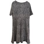 Lands' End Women's Black/White Print Short Sleeve Casual Knit Stretch Dress 1X Photo 2