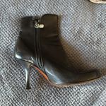 Donald J Pliner Black Leather Ankle Boots Size 6 Pointed Toe Zip Stiletto Heel Photo 10