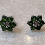 NWT Jtv Green Chrome Diopside Rhodium Over Sterling Silver Earrings 1.41ctw Photo 0