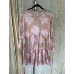 Ola Hou designs Hawaiian Hibiscus Bubble Sleeves Baby Doll Tiered Dress S Photo 4