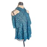 ALC Frank A.L.C Blouse Sz 0 Cold Shoulder Boho Silk Festival Coastal Cowgirl Retro Y2k Photo 2