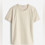 Madewell  Womens Cream Colored Cotton Perfect Crewneck Tee Photo 1