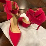 Pink velvet high heels Size 9 Photo 1