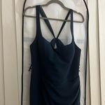 Azazie  Mero Chiffon Dark Navy Dress size 14 Photo 5