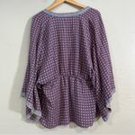 Sim & Sam  Kimono Jacket S/M Boho Geometric Print 100% Rayon Flowing Fit Festival Photo 5