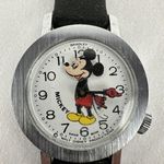 Vintage Bradley Swiss Made Mickey Mouse Wind Up Watch Animated Nodding Pointing Photo 2