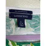 Lands' End Lands’ End green lime lightweight supima cotton button down cardigan, size large Photo 2