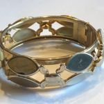 Vintage 7” Gold Tone Hinge Closure Bangle Bracelet Photo 1