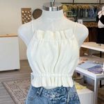 None Rust Brown Boho Crochet Knit Strappy Back Tie Top โ Festival Indie Aesthetic S Photo 4