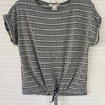 Caution to the Wind Geometric Tie Front Top Photo 1