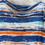 Striped Y2K off the shoulder striped shirt Blue Size M Photo 6