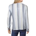 Splendid  Holistay Double Cloth Suprlice Top in Chambray Blue White Stripe XL Photo 1