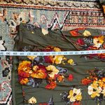 Blu Pepper  Green fall Floral Dress Sz S Photo 5