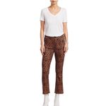 7 For All Mankind NWT Leopard-Print High-Rise Slim-Fit Kick Flare Jeans Photo 5