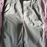 American Eagle cream and tan corduroy barrel leg pants with stretch waistband Photo 3