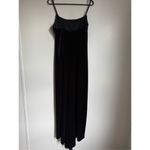 90s Vintage Maurices Sz 9/10 Womens Long Black Velvet Rhinestone Maxi Dress Prom Photo 4