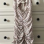 Urban Outfitters  Women’s White Ditsy Floral Ruched Cottagecore Ruffle Hem Dress Photo 4