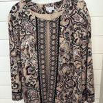 Joan Rivers  3X Open Front Paisley‎ Print Lightweight Jacket, Cover Up Photo 0
