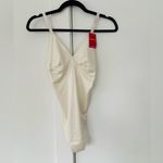 Spanx NWT  Shaping Satin Thong Bodysuit - white size small Photo 3