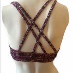 Lululemon energy bra long line burgundy splatter size 4 yoga athletic sport bra Photo 1