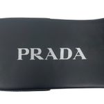 Prada Saffiano Triangle Logo Plaque Slide Flat Sandal Black Size 36.5 Photo 10