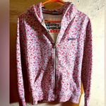 Hoodie, Super Dry Orange Label, tiny floral, pinks, grey-Small, bougie brand Photo 0