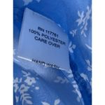 Speed Limit Womens Blouse Cropped Square Neck Drawstring Floral Blue Medium Photo 1