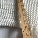 Harper Heritage size M loose weave oversized balloon popcorn sleeves cardigan. White Size M Photo 5