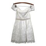 Francescas Womens Size Small White Lace Mini Dress Fit Flare Off Should…​ Photo 3